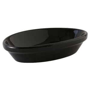 424-BBK0803 8 oz Oval DuraTux®© Casserole Dish - Ceramic, Black