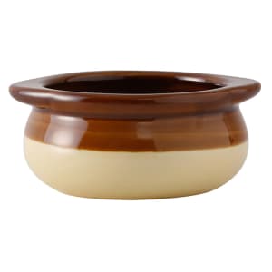424-B6S1203 12 oz DuraTux®© Onion Soup Crock - Ceramic, Two Tone