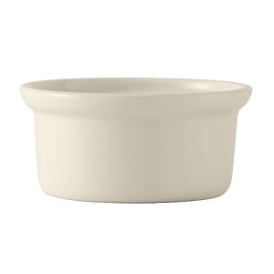 424-BEB1006 7 1/2 oz Round DuraTux®© Casserole Dish - Ceramic, American White/Eggshell