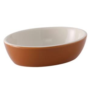 424-B3K160 16 oz Oval DuraTux®© Casserole Dish - Ceramic, Autumn/Eggshell