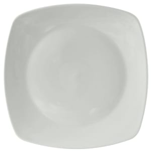 424-BPH126C 12 3/4" Square DuraTux®© Plate - China, Porcelain White
