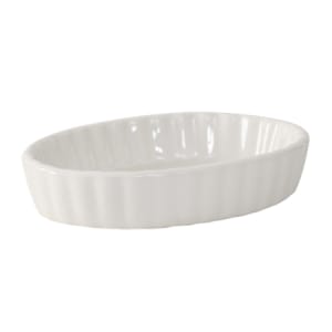 424-BEK0506 5 oz Oval DuraTux®© Crème Brulee Dish - Ceramic, Eggshell