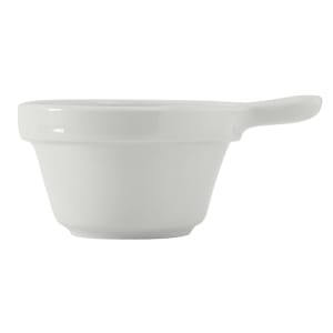 424-BPS100M 10 oz Round DuraTux®© Soup Cup w/ Handle - China, Porcelain White