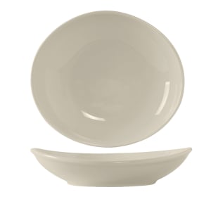 424-BEB105J 10 1/2 oz Oval DuraTux®© Bowl - Ceramic, American White/Eggshell