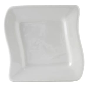 424-BPZ063C 6 3/8" Square Wave DuraTux®© Plate - China, Porcelain White
