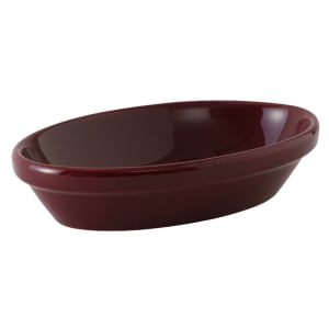 424-BRK0803 8 oz Oval TuxCare®© Casserole Dish - Ceramic, Burgundy