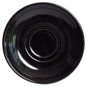 424-CBE060 6" Round Concentrix®© Saucer - Ceramic, Black