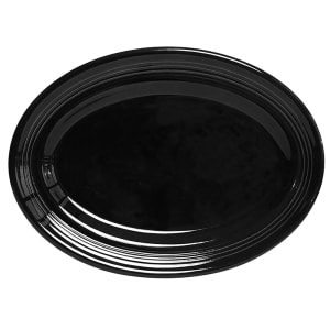 424-CBH096 9 3/4" x 6 1/2" Oval Concentrix®© Platter - Ceramic, Black