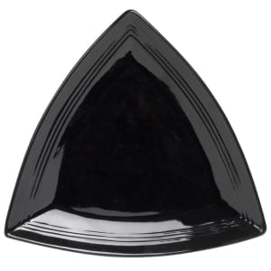 424-CBZ1248 12 1/2" Triangular Concentrix®© Plate - Ceramic, Black