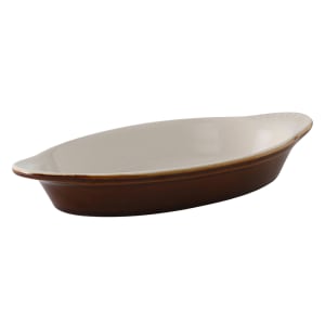 424-B1N150 17 oz. Oval, DuraTux®© Welsh Rarebit - Ceramic, Caramel/Eggshell