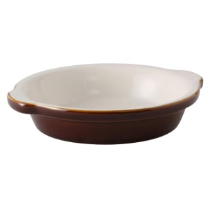 424-B1N2003 20 oz. DuraTux®© Au Gratin Dish - Ceramic, Caramel/Eggshell