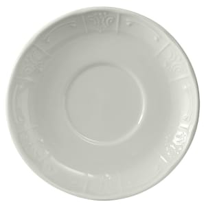 424-CHE044 4 1/2" Round Chicago Espresso Saucer - China, Porcelain White