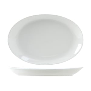 424-ALH136W 13 3/4" x 9 1/4" Oval Alaska/Colorado Wing Platter - China, Porcelain White