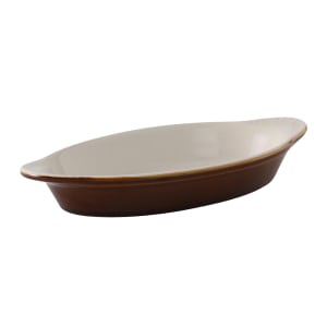 424-B1N120 12 oz. Oval, DuraTux®© Welsh Rarebit - Ceramic, Caramel/Eggshell