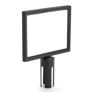 166-RHSSIGNBLK Sign for Securit® Retractable Barriers - 11" x 8 1/2", Stainless Steel, Black