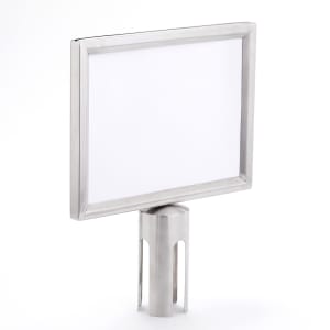 166-RHSSIGNLSPS Sign for Securit® Retractable Barriers - 11" x 8 1/2", Satin Stainless Steel