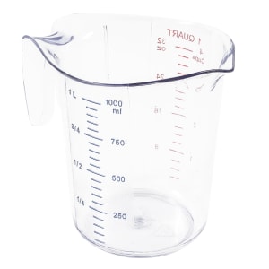 080-PMCP100 1 qt Measuring Cup - Polycarbonate, Clear