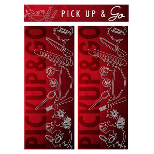 144-CSFLEXMERCH2000 Flex Station Merchandiser Sign Kit - "Pick Up & Go", (2) Side Panels, (1) Top Panel