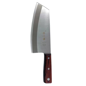 296-47421 7 1/2" Rocking Cleaver w/ Wood Handle, Stainless Steel
