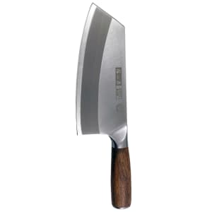 296-47422 8" Rocking Cleaver w/ Wood Handle, Stainless Steel