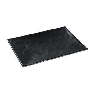 614-BP2012 Rectangular Melamine Plate - 12" x 8 1/4", Black