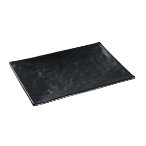 614-BP2010 Rectangular Melamine Plate - 10" x 7", Black