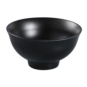 614-BP3004 7 oz Round Melamine Rice Bowl, Black