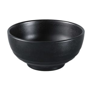 614-BP3007 38 oz Round Melamine Woodong Noodle Bowl, Black