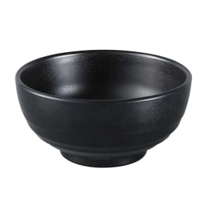 614-BP3006 26 oz Round Melamine Woodong Noodle Bowl, Black