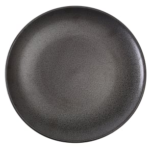 614-DB110 10 1/2" Round Diamond Black Plate - Porcelain, Black