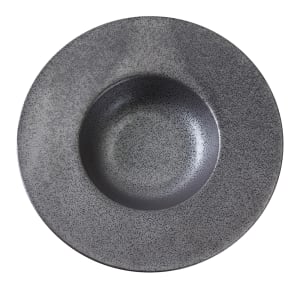 614-DB610 10 oz Round Diamond Black Dessert Plate - Porcelain, Black