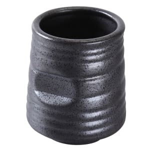 614-DB9303 10 oz Diamond Black Tea Cup - Porcelain, Black
