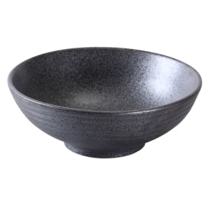 614-DB3007 24 oz Round Diamond Black Soup Bowl - Porcelain, Black