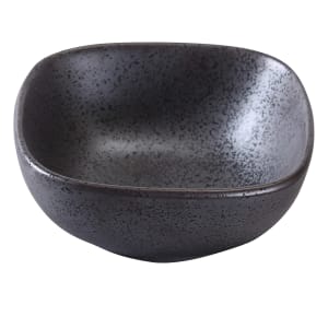 614-DB3003 6 oz Square Diamond Black Bowl - Porcelain, Black