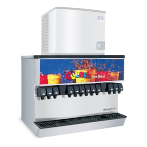 055-2705668 Countertop Ice & Soft Drink Dispenser w/ 12 Valves - 300 lb Ice Capacity, 120v