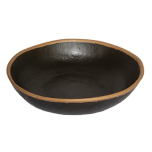 284-B310BR 1 1/2 qt Round Melamine Entrée/Salad/Pasta Bowl, Brown w/ Clay Trim