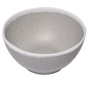 284-B299DVG 10 oz Round Melamine Soup/Salad/Pasta/Nappie Bowl, Dove Gray w/ White Trim