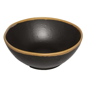 284-B305BR 1 1/2 qt Round Melamine Entrée Bowl, Brown w/ Clay Trim