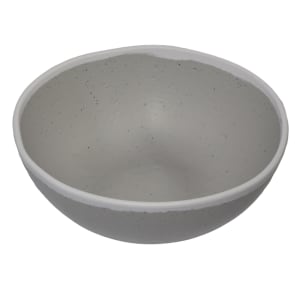 284-B305DVG 1 1/2 qt Round Melamine Entrée Bowl, Dove Gray w/ White Trim