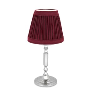 637-80422 La Rue Candle Lamp - 3 11/32"D x 10 1/2"H, Marlowe Wine/Silver Base