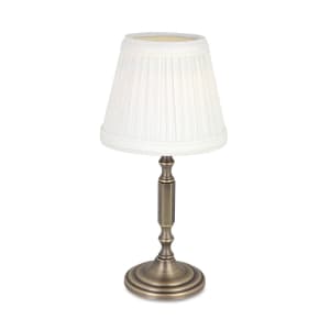 637-80412 La Rue Candle Lamp - 3 11/32"D x 10 1/2"H, Marlowe White/Oil Bronze Base