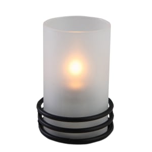 637-80362 Brooklynn Candle Lamp - 2 13/16"D x 4"H, Glass, Frost