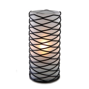 637-80338 Brandy Diamond Candle Lamp - 2 29/32"D x 6 1/10"H, Glass, Frost