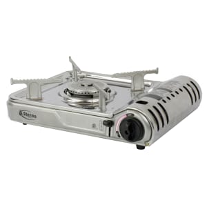 637-50178 Professional Butane Stove w/ Adjustable Flame & Carrying Case - 7,000 BTU, Stainless Steel