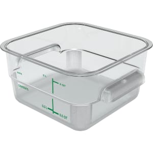 028-11950AF07 2 qt Square Food Storage Container - Polycarbonate, Clear