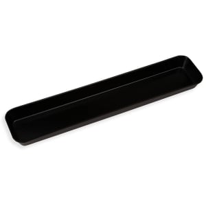 028-6302FG309 Rectangular Market Display Pan - 30" x 6 7/16", Fiberglass, Ebony
