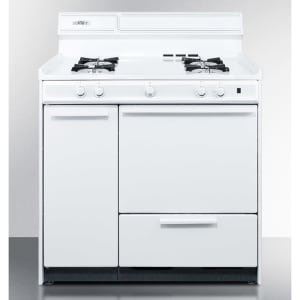 162-WNM4307 36"W Gas Stove w/ (4) Burners - White, Natural Gas
