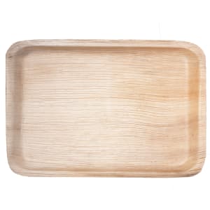 524-010040T Disposable Serving Tray - 10" x 15 1/2", Palm Leaf