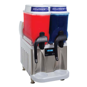 021-340000079 Ultra® NX™ Frozen Drink Machine w/ (2) 3 gal Bowls, White & Stainless, Merchandising Lids, 16 3/5"W,