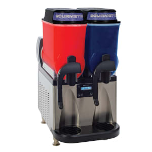 021-340000081 Ultra® NX™ Frozen Drink Machine w/ (2) 3 gal Bowls, Black & Stainless, Merchandising Lids, 16 3/5"W,